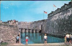Castillo de San Marcos Moat and Bridge Postcard