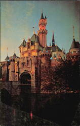 Sleeping Beauty Castle at Dusk - Disneyland Postcard