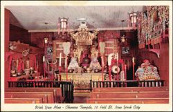 Wah Yan Mue Chinese Temple 16 Pell St New York City Postcard