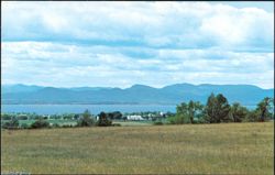 Lake Champlain and Adirondack Mountains, Route 7 View Postcard