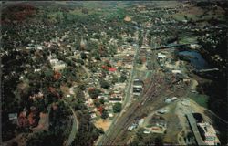 Aerial View of St. Johnsbury, Vermont, Maple Center Postcard