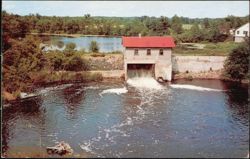 An Old Mill in a rustic setting Vacationland Scene Postcard