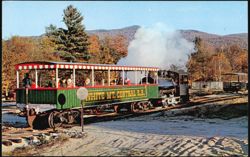 White Mt. Central Railroad Train at Clark's Trading Post Postcard