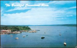 The Beautiful Connecticut River View from Baldwin Bridge Postcard