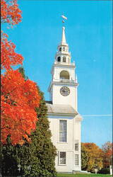 Hancock Meeting House and Town Hall Steeple Postcard