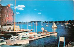Town Landing and Boat Yards Postcard