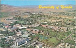University of Nevada Campus Aerial View Postcard