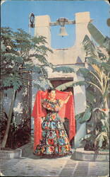 Senorita of Old Mexico in Gala Dress Postcard