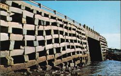 Famous Cribstone Bridge Connecting Bailey & Orr's Island Postcard