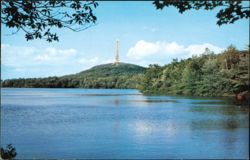High Point Monument Across Lake Marcia Sussex County NJ Postcard