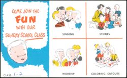 Come Join the Fun with Our Sunday School Class Postcard