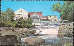 The Falls at Camden, Maine Megunticook River Postcard