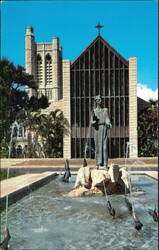 The Cathedral Church of St. Andrew West Front and Fountain Postcard