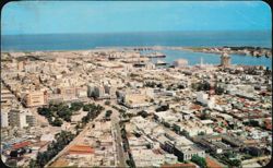 Air view of the charming port city of Veracruz with Plaza Zamora Postcard