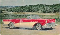 1957 Buick Roadmaster Model 76-C Convertible Promotional Card Postcard
