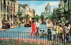 Main Street, U.S.A. and Cinderella Castle at Magic Kingdom Postcard