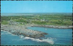 Air View of Two Lights Lighthouse Postcard