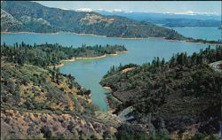 Shasta Lake Panorama with Snow-Capped Mountains Postcard