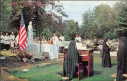 Shrine of St. Joseph The Provider Outdoor Mass Rutland Postcard