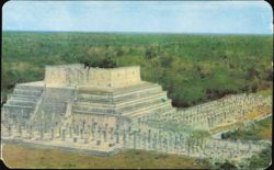 Templo de las Columnas, Chichén Itzá, Yucatán, México Postcard