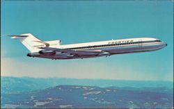 Frontier Airlines Boeing 727-B in Flight Postcard