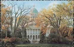 State Capitol Dome and Grounds in Autumn Postcard