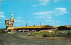 Holiday Inn Hotel Exterior Sign and Cars Postcard