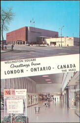 Wellington Square Shopping Centre Mall Interior & Exterior Postcard