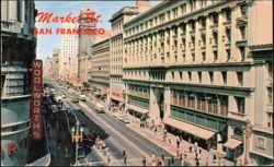 Market Street and Woolworth's San Francisco Postcard