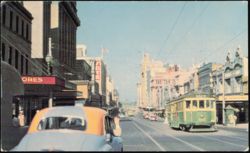 Swanston Street looking south from Lonsdale Street Postcard