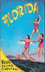 Florida Water Skiing Capital, Cypress Gardens Pyramids Postcard