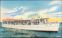 Gulf Wind Deep Sea Fishing Motor Vessel Pensacola Florida Postcard