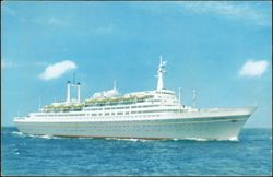 Holland-America Line Flagship s.s. Rotterdam Postcard