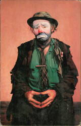 Emmett Kelly as Weary Willie, Circus Winter Quarters Postcard