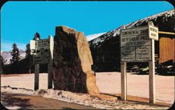 Summit of Berthoud Pass Markers, Elevation 11,314 FT Postcard