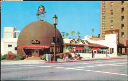 Original Brown Derby Restaurant Wilshire Boulevard Postcard
