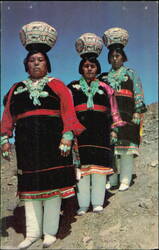 Zuni Olla Bearers - Native American Women in Traditional Dress Postcard