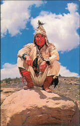 Lefty Many Goats, 102 Year Old San Carlos Apache Postcard