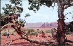 Navajo Indians in Monument Valley Postcard