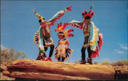 Young Warriors' Dance Inter-Tribal Indian Ceremonial Postcard