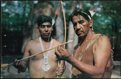 Jamestown VA Native American Arts Crafts Chrome Postcard Postcard