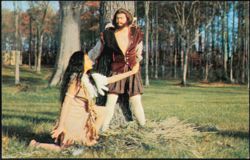 John Smith and Pocahontas, Jamestown, Virginia Postcard