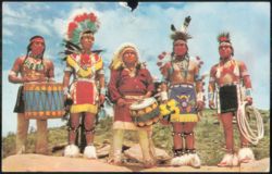 Dance Team at Gallup New Mexico Indian Ceremonials Postcard