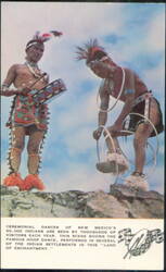 Ceremonial Hoop Dance New Mexico Indians Land of Enchantment Postcard