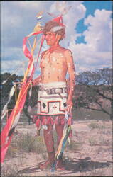 Navajo Feather Dancer in Gallup New Mexico Postcard