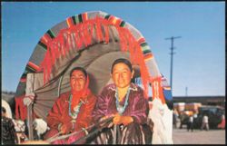 Navajo Women Arriving at Ceremonials in Family Wagon Postcard
