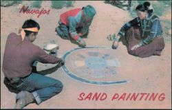 Navajo Sand Painting Ritual Art Postcard