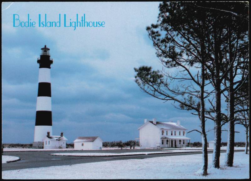 Snowy Bodie Island Lighthouse Outer Banks Nags Head North Carolina