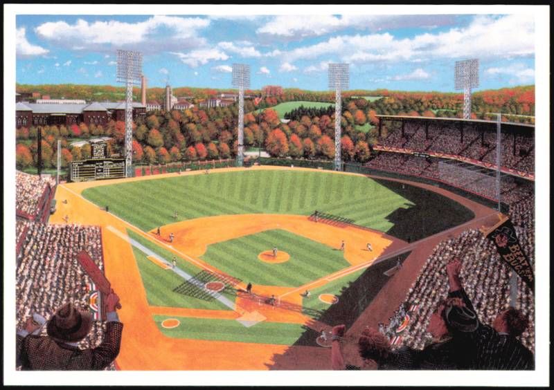 Forbes Autumn Classic Baseball Stadium Art by Bill Purdom