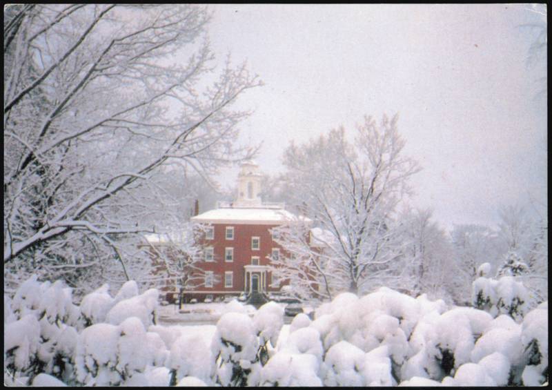 Bentley Hall Allegheny College Snow Meadville PA Pennsylvania